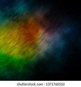 Light Blue, Red vector background with lines. Colorful geometric sample with gradient curves.  Template for cellphones.