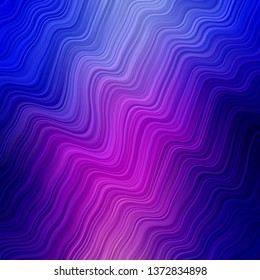 Light Blue, Red vector background with wry lines. Bright sample with colorful bent lines, shapes. Template for your UI design.