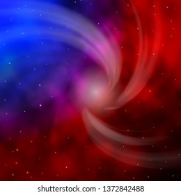 Light Blue, Red vector background with colorful stars. Colorful illustration with abstract gradient stars. Pattern for wrapping gifts.