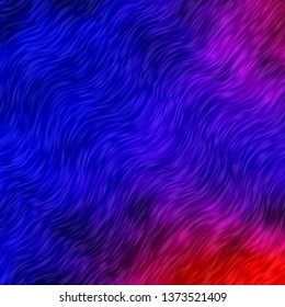 Light Blue, Red vector background with curved lines. Colorful illustration, which consists of curves. Design for your business promotion.