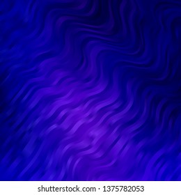 Light Blue, Red vector background with bent lines. Colorful abstract illustration with gradient curves. Pattern for commercials, ads.