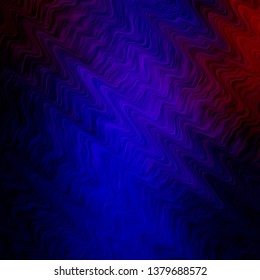 Light Blue, Red vector background with curved lines. Illustration in halftone style with gradient curves. Best design for your posters, banners.