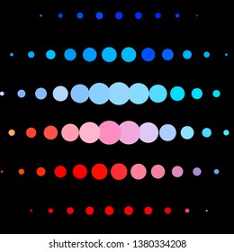 Light Blue, Red vector background with circles. Abstract colorful disks on simple gradient background. Pattern for business ads.