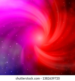 Light Blue, Red vector background with small and big stars. Decorative illustration with stars on abstract template. Pattern for wrapping gifts.