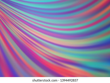 Light Blue, Red vector background with abstract lines. A sample with blurred bubble shapes. A completely new template for your business design.