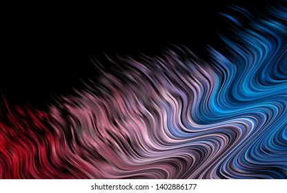 Light Blue, Red vector background with curved circles. Blurred geometric sample with gradient bubbles.  Marble design for your web site.