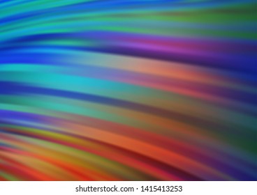 Light Blue, Red vector background with bent ribbons. Modern gradient abstract illustration with bandy lines. Marble style for your business design.