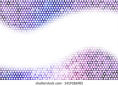 Light Blue, Red vector background with hexagons. Colorful hexagons on blur backdrop. Pattern for texture of wallpapers.