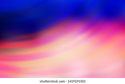 Light Blue, Red vector background with curved lines. A sample with colorful lines, shapes. New composition for your brand book.