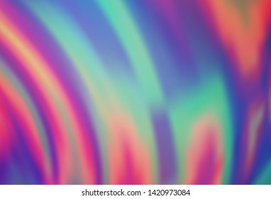 Light Blue, Red vector background with abstract lines. Shining crooked illustration in marble style. Brand new design for your ads, poster, banner.