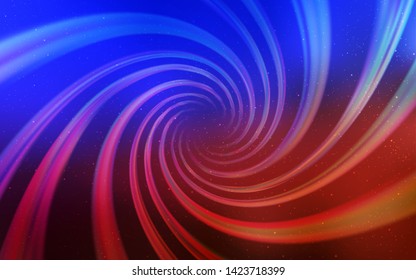 Light Blue, Red vector background with astronomical stars. Space stars on blurred abstract background with gradient. Smart design for your business advert.