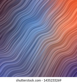 Light Blue, Red vector background with curves. Brand new colorful illustration with bent lines. Pattern for commercials, ads.