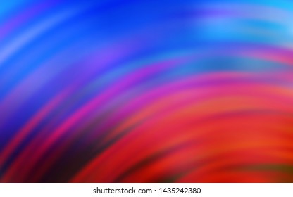 Light Blue, Red vector background with curved lines. Creative illustration in halftone style with gradient. A new texture for your  ad, booklets, leaflets.