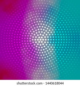 Light Blue, Red vector background with colorful stars. Blur decorative design in simple style with stars. Pattern for new year ad, booklets.