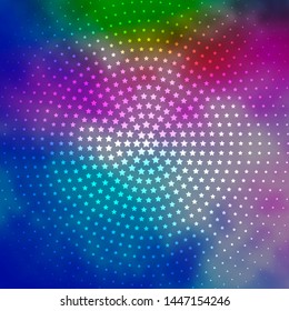 Light Blue, Red vector background with colorful stars. Decorative illustration with stars on abstract template. Pattern for websites, landing pages.