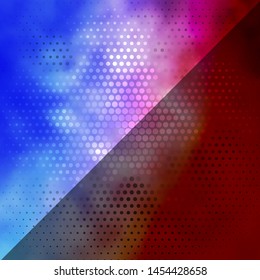 Light Blue, Red vector background with circles. Illustration with set of shining colorful abstract spheres. Design for your commercials.