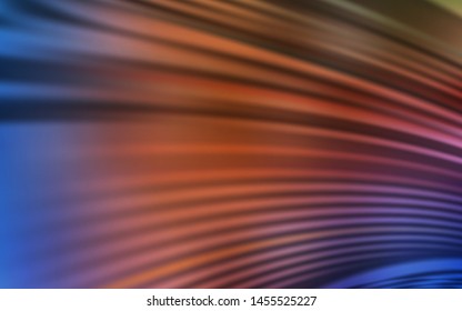 Light Blue, Red vector background with curved lines. Glitter abstract illustration with wry lines. A new texture for your  ad, booklets, leaflets.