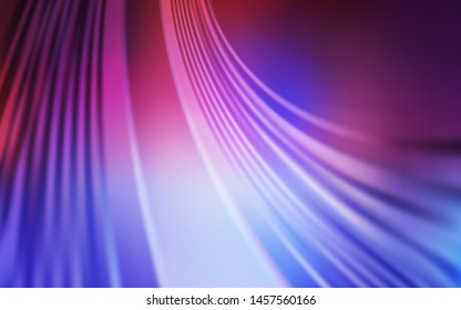 Light Blue, Red vector background with lines. Modern gradient abstract illustration with bandy lines. A completely new template for your design.