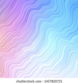 Light Blue, Red vector background with wry lines. Brand new colorful illustration with bent lines. Pattern for busines booklets, leaflets