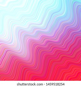 Light Blue, Red vector background with curved lines. Shining colorful illustration in simple style. A completely new template for your design.