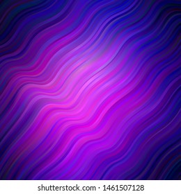 Light Blue, Red vector background with bent lines. Colorful geometric sample with gradient curves.  Best design for your posters, banners.