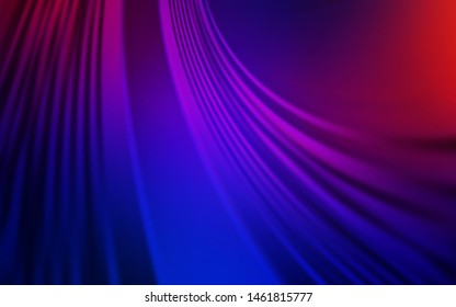 Light Blue, Red vector background with bent lines. Glitter abstract illustration with wry lines. Template for cell phone screens.