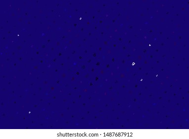 Light Blue, Red vector background with signs of alphabet. Modern geometrical illustration with ABC english symbols. Best design for a college poster, banner.