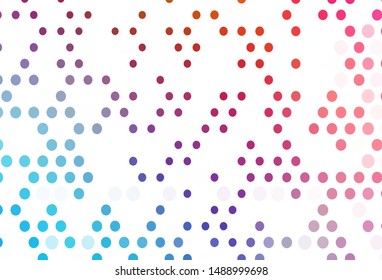 Light Blue, Red vector background with bubbles. Blurred decorative design in abstract style with bubbles. Pattern for ads, leaflets.