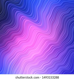 Light Blue, Red vector background with bent lines. Abstract illustration with bandy gradient lines. Pattern for busines booklets, leaflets