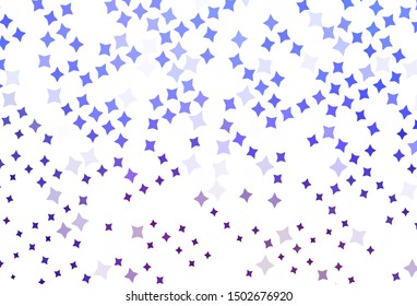 Light Blue, Red vector background with small and big stars. Modern geometrical abstract illustration with stars. Best design for your ad, poster, banner.