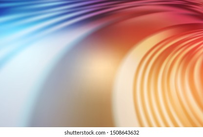 Light Blue, Red vector background with bent lines. Brand new colorful illustration in simple style. Colorful wave pattern for your design.