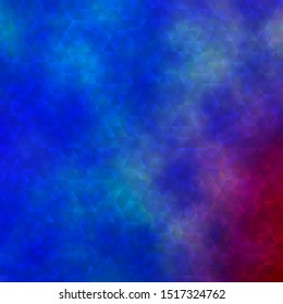 Light Blue, Red vector background with triangles. Beautiful illustration with triangles in nature style. Design for your promotions.