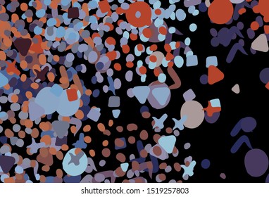 Light Blue, Red vector background with abstract shapes. Colorful chaotic forms with gradient in modern style. Best smart design for your business.