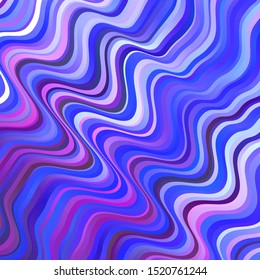 Light Blue, Red vector background with curves. Abstract illustration with gradient bows. Pattern for booklets, leaflets.