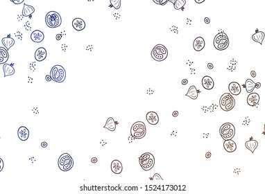 Light Blue, Red vector background with tasty food. Abstract background with colorful Fast Food illustrations. Design for ad, poster, banner of cafes or restaurants.