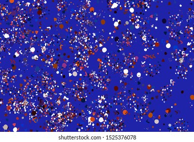 Light Blue, Red vector background with abstract shapes. Modern abstract illustration with colorful random forms. Background for a cell phone.