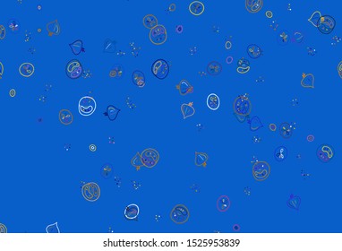 Light Blue, Red vector background with tasty food. Abstract background with colorful Fast Food illustrations. Design for ad, poster, banner of cafes or restaurants.