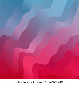 Light Blue, Red vector background with curved lines. Colorful illustration in abstract style with bent lines. Pattern for busines booklets, leaflets