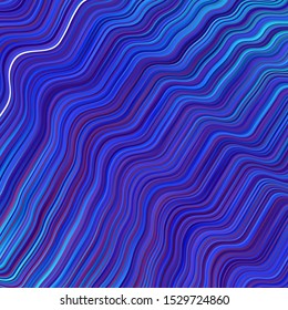 Light Blue, Red vector background with lines. Colorful geometric sample with gradient curves.  Pattern for websites, landing pages.