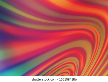 Light Blue, Red vector background with liquid shapes. Colorful abstract illustration with gradient lines. The best blurred design for your business.