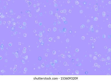 Light Blue, Red vector background with cuisine gourmet. Abstract background with colorful Fast Food illustrations. Pattern for ad, booklets, leaflets of restaurants.