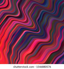 Light Blue, Red vector background with wry lines. Bright sample with colorful bent lines, shapes. Design for your business promotion.