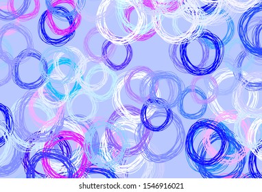 Light Blue, Red vector background with spots. Abstract illustration with colored bubbles in nature style. New template for your brand book.