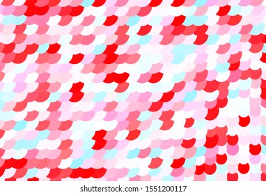 Light Blue, Red vector background with bubbles. Illustration with set of shining colorful abstract circles. New template for your brand book.