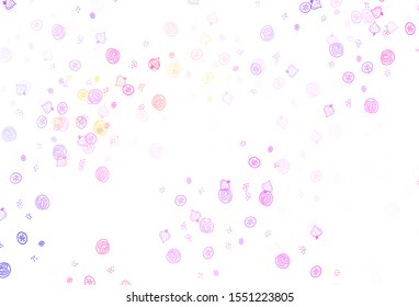 Light Blue, Red vector background with tasty food. Glitter abstract sketch with gourmet food. Design for ad, poster, banner of cafes or restaurants.