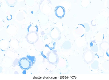 Light Blue, Red vector background with bubbles. Blurred bubbles on abstract background with colorful gradient. Pattern for ads, leaflets.
