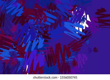 Light Blue, Red vector background with straight lines. Lines on blurred abstract background with gradient. Best design for your ad, poster, banner.