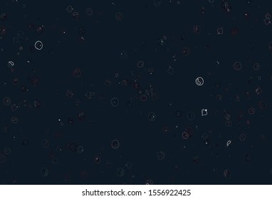 Light Blue, Red vector background with cuisine gourmet. Abstract background with colorful Fast Food illustrations. Pattern for ads of breakfast, lunch, dinner.