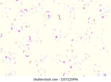 Light Blue, Red vector background with arithmetic signs. Modern geometrical illustration with numerals. Pattern for posters, banners of math books.