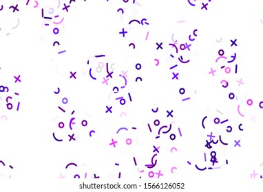 Light Blue, Red vector background with arithmetic signs. Abstract illustration with colored algebra signs. Pattern for posters, banners of math books.